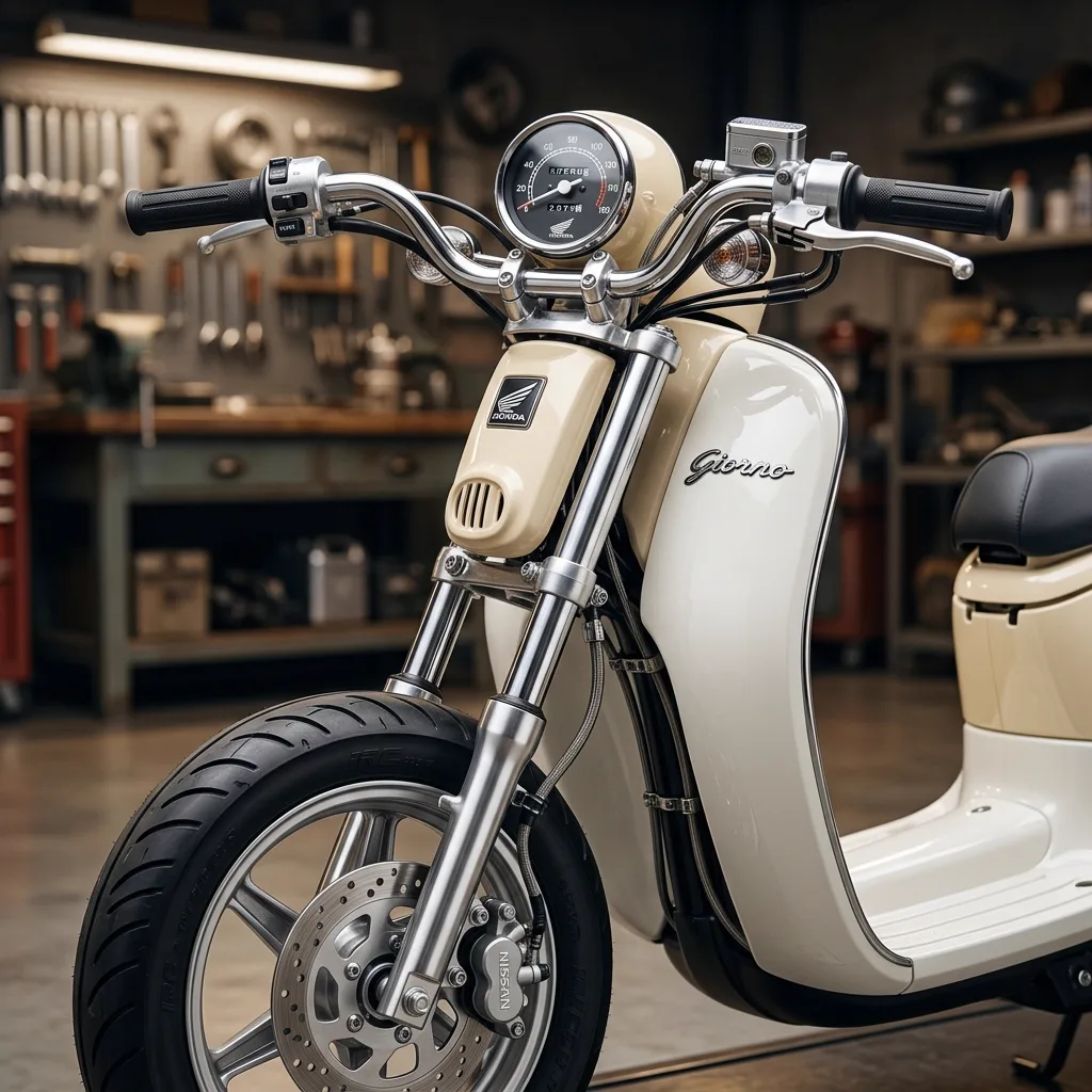 คู่มือเช็กระยะช่วงหน้า Honda Giorno+: จุดสังเกตแฮนด์บาร์ โช้ค และน็อตยึด ก่อนสั่งอะไหล่ตรงรุ่น