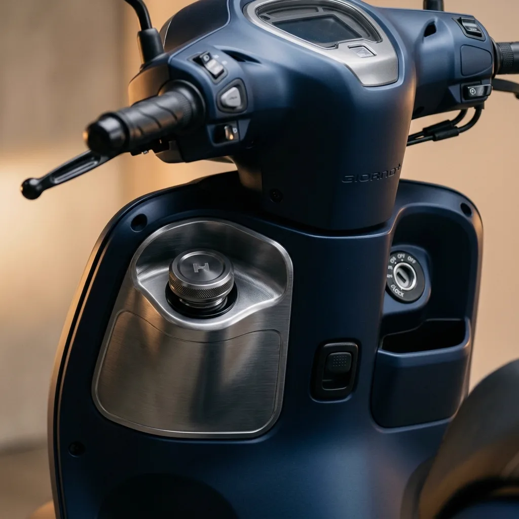 แต่งคอนโซลหน้าและฝาถังน้ำมัน Honda Giorno+: อัปเกรดงาน CNC พรีเมียม เรียบหรู ป้องกันรอยขีดข่วน