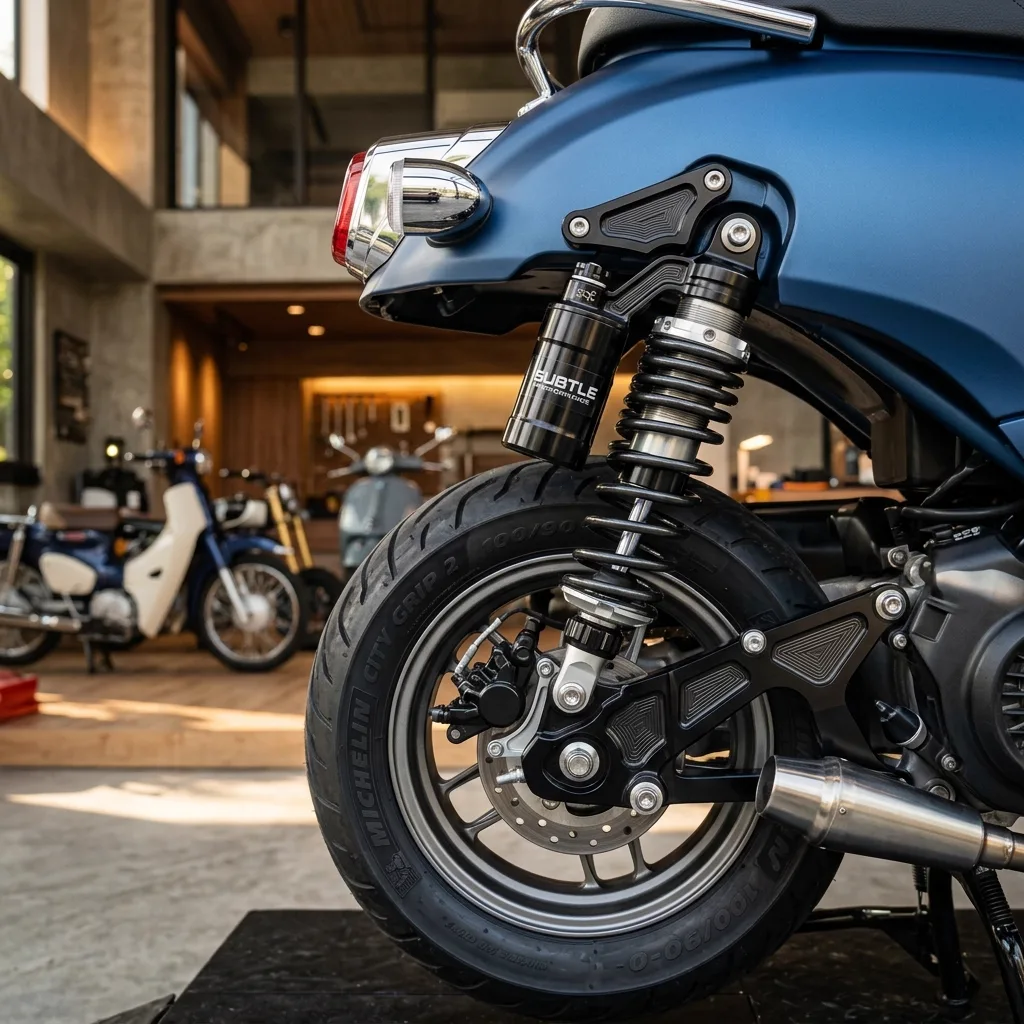 คู่มืออัปเกรดโช้คหลัง Honda Giorno+ 125: เซ็ตติ้งความนุ่มหนึบ จัดทรงสวย เข้าโค้งมั่นใจ ขี่สบายทุกเส้นทาง