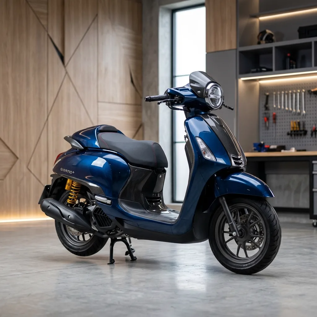 แต่งหล่อ Honda Giorno+ สไตล์สปอร์ต: รวม 4 อะไหล่แต่ง ครอบท้ายเบาะใหญ่ ตัวยกโช๊คหลัง น็อตยึดการ์ดหม้อน้ำ และฝาครอบไฟหน้าเคฟล่า